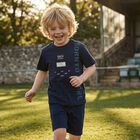 Boys Navy Blue Shorts, 4, hi-res