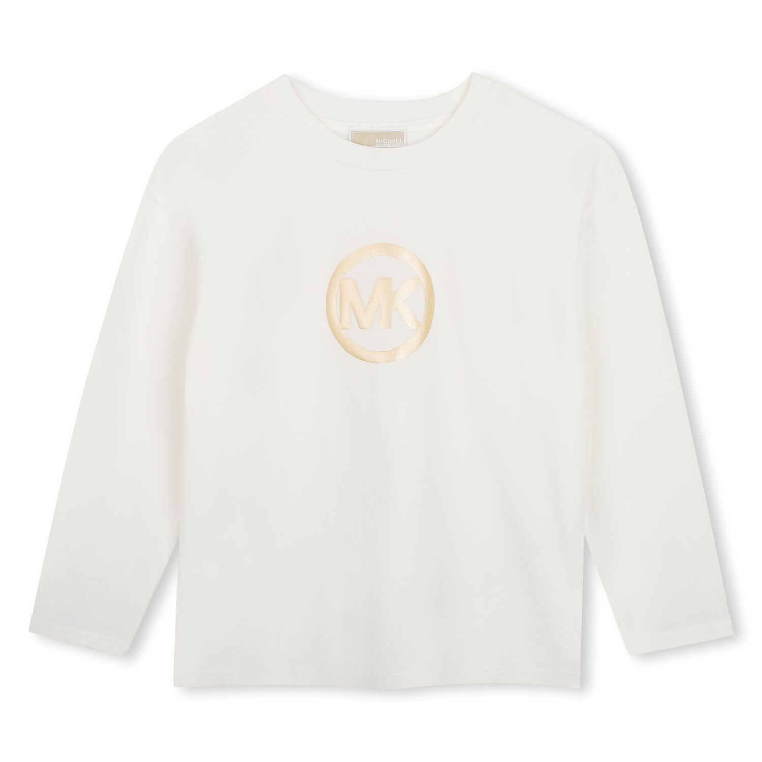 Girls Ivory Logo Long Sleeve Top, 2, hi-res