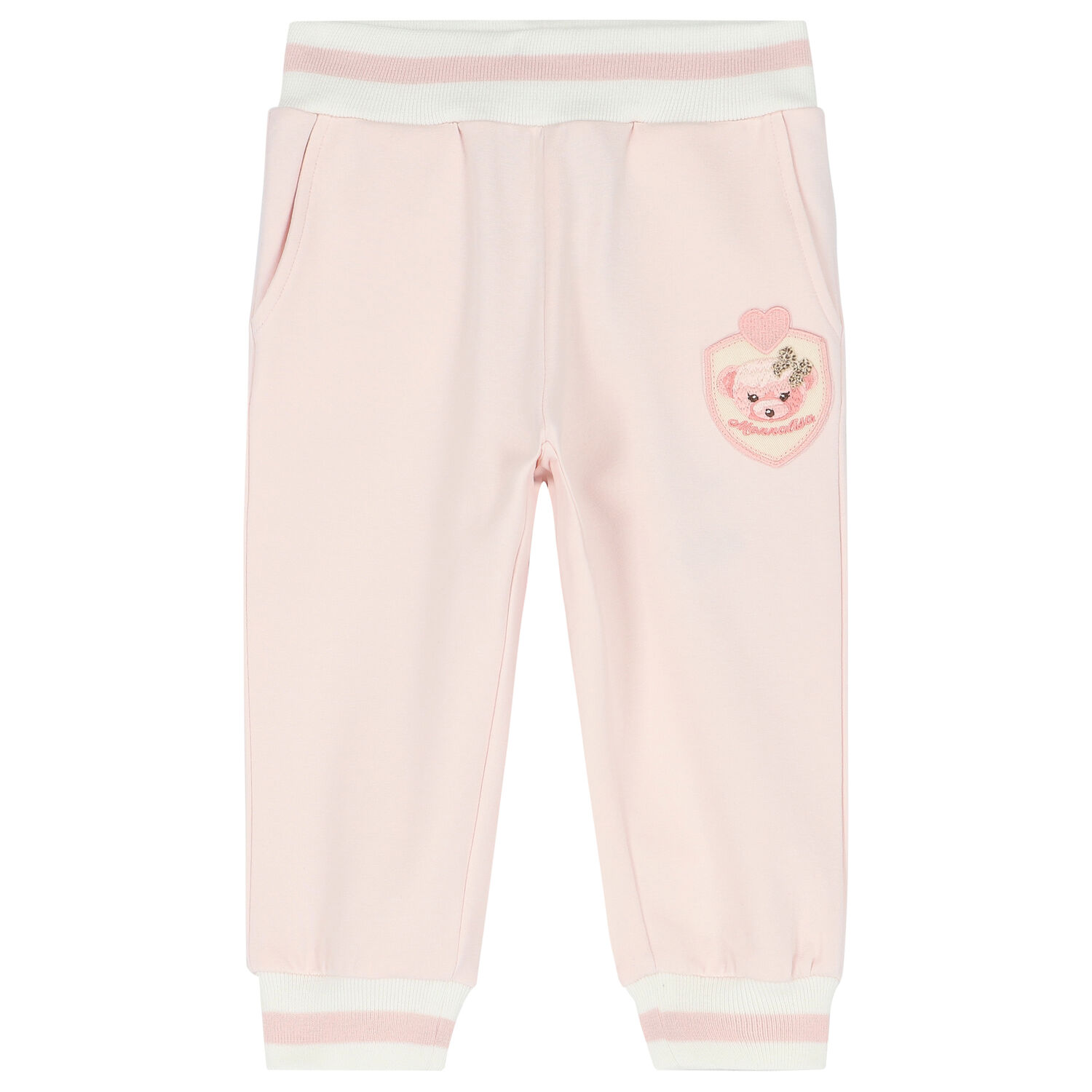 Younger Girls Pink Logo Jogger, 1, hi-res