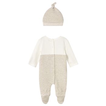 Ivory & Beige Babygrow Set