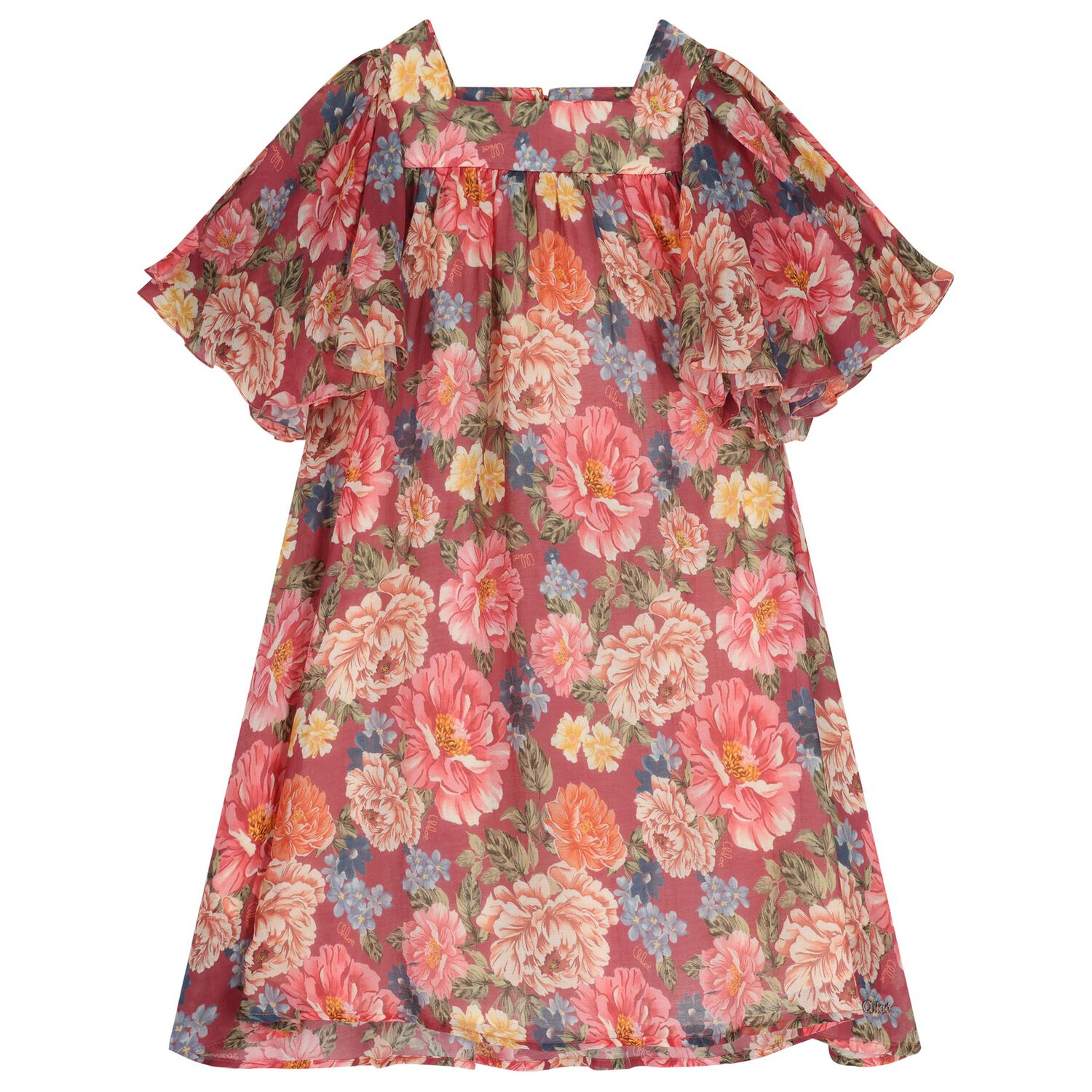  Girls Mini Me Pink Floral Dress, 1, hi-res