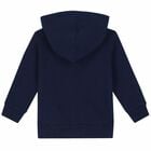 Baby Boys Navy Logo Zip Up Top, 1, hi-res