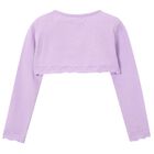 Girls Purple Bolero Knit Cardigan, 6, hi-res