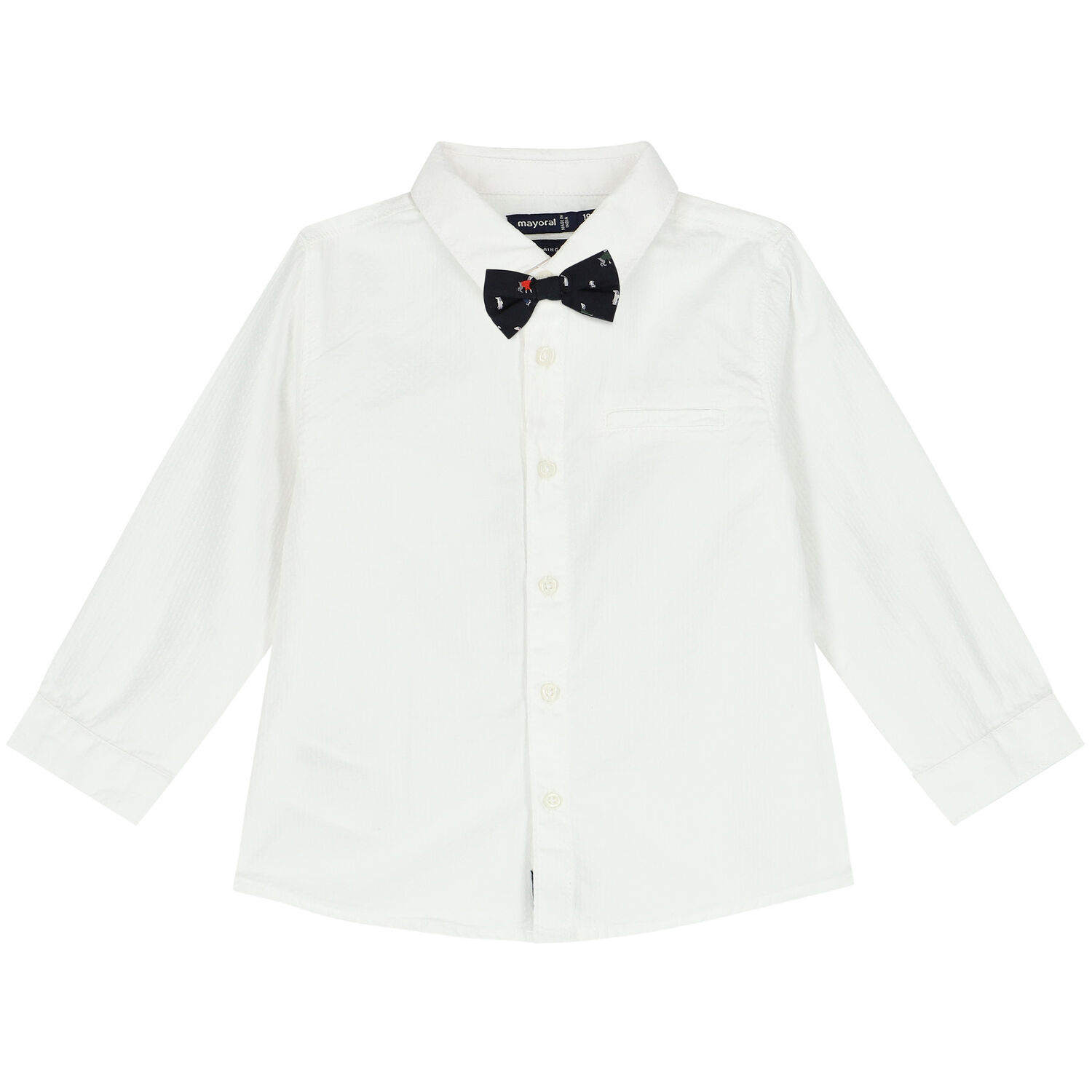 Younger Boys White Shirt & Bow Tie, 1, hi-res image number null