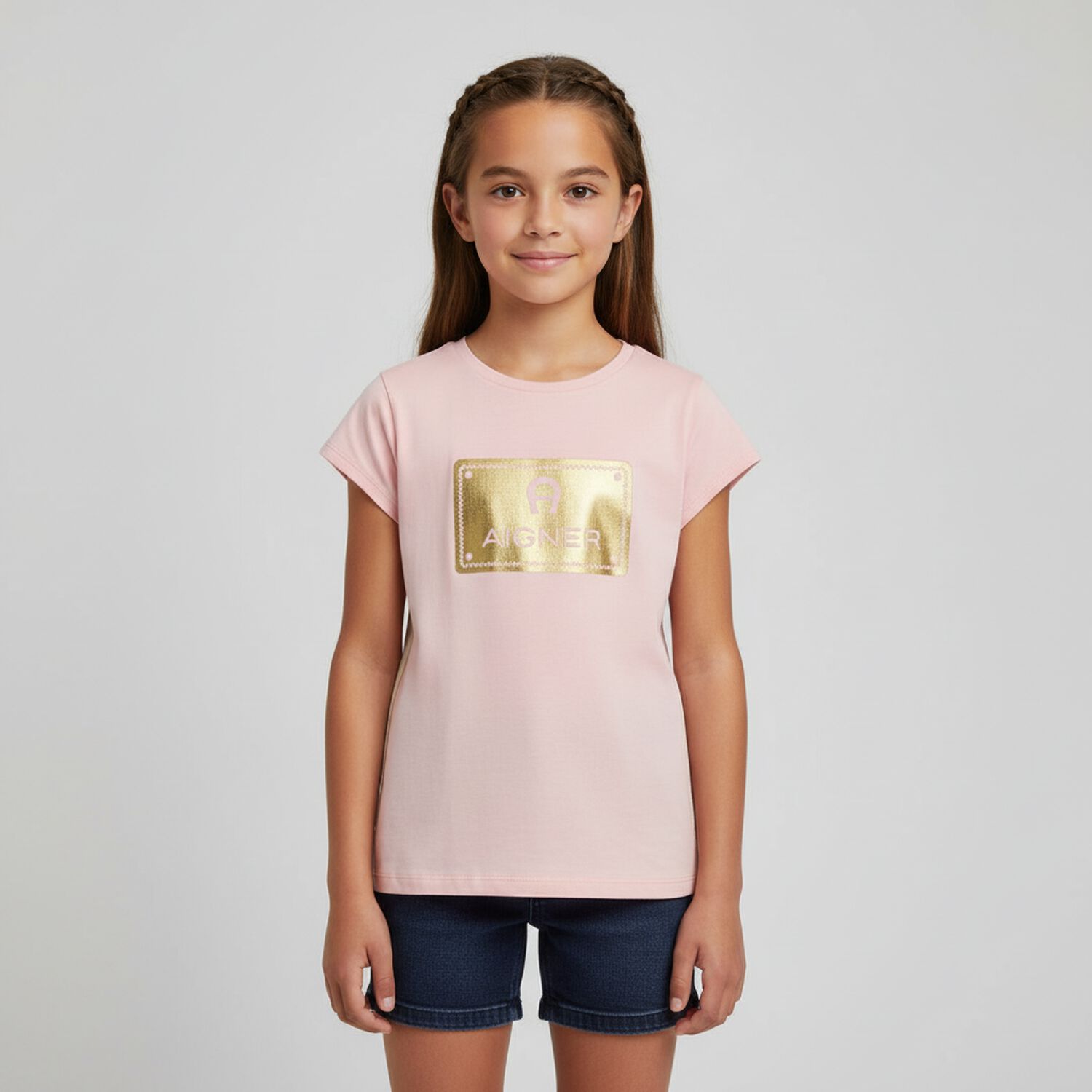 Girls Pink Logo T-shirt, 3, hi-res image number null