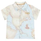 Baby Boys Blue & Ivory Geo Map Babygrow Gift Set, 1, hi-res