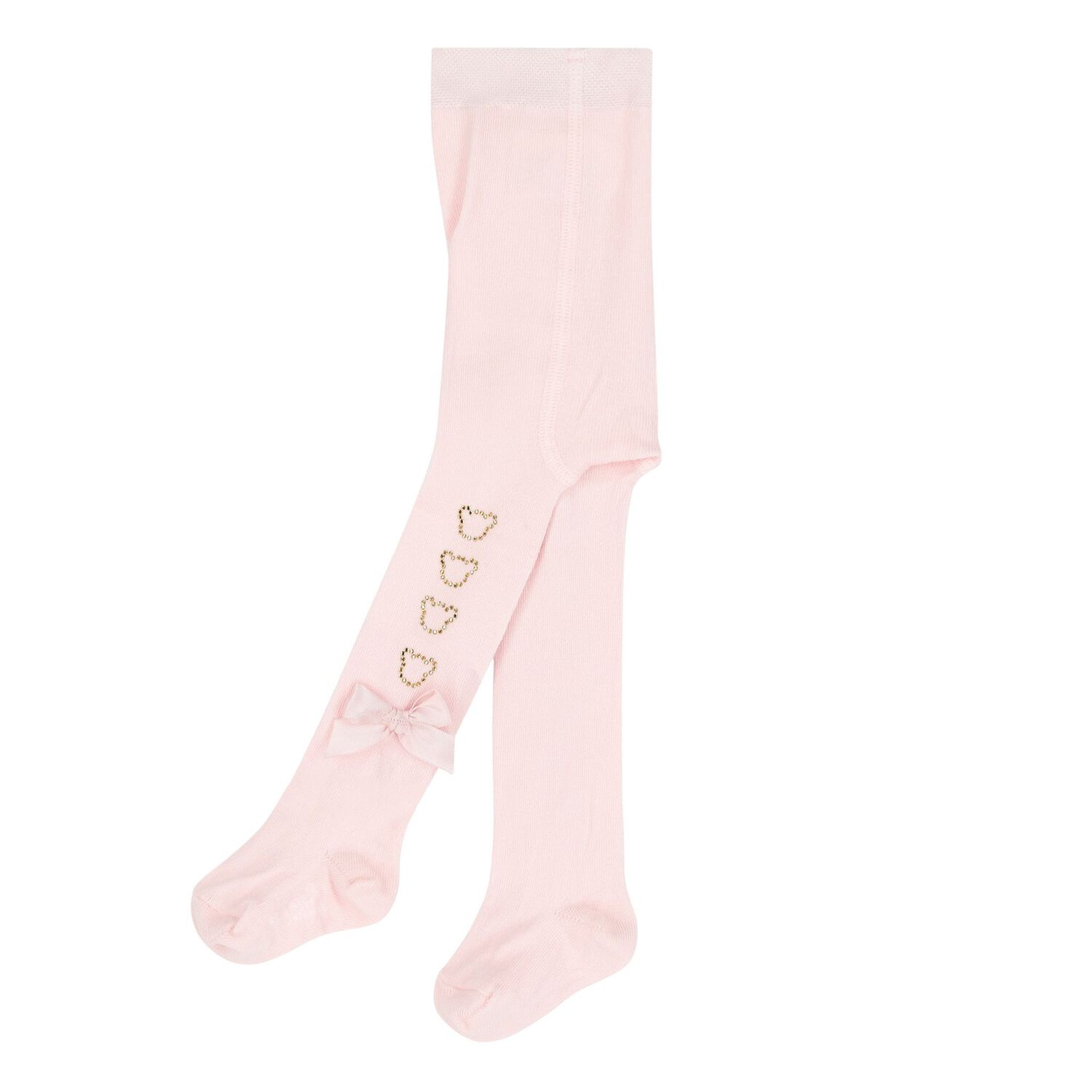 Baby Girls Pink Teddy Bear Tights, 1, hi-res image number null