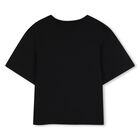 Girls Black Flamingo Logo T-Shirt, 1, hi-res