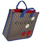 Girls Beige GG Supreme Floral Tote Bag ( 39cm ), 1, hi-res