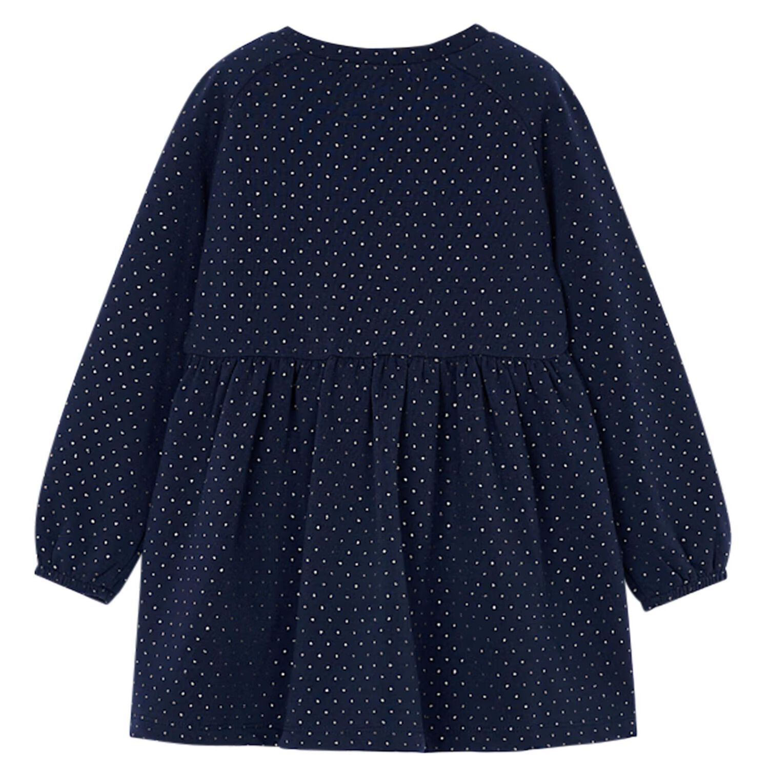 Girls Navy Blue Flower Dress Set, 2, hi-res