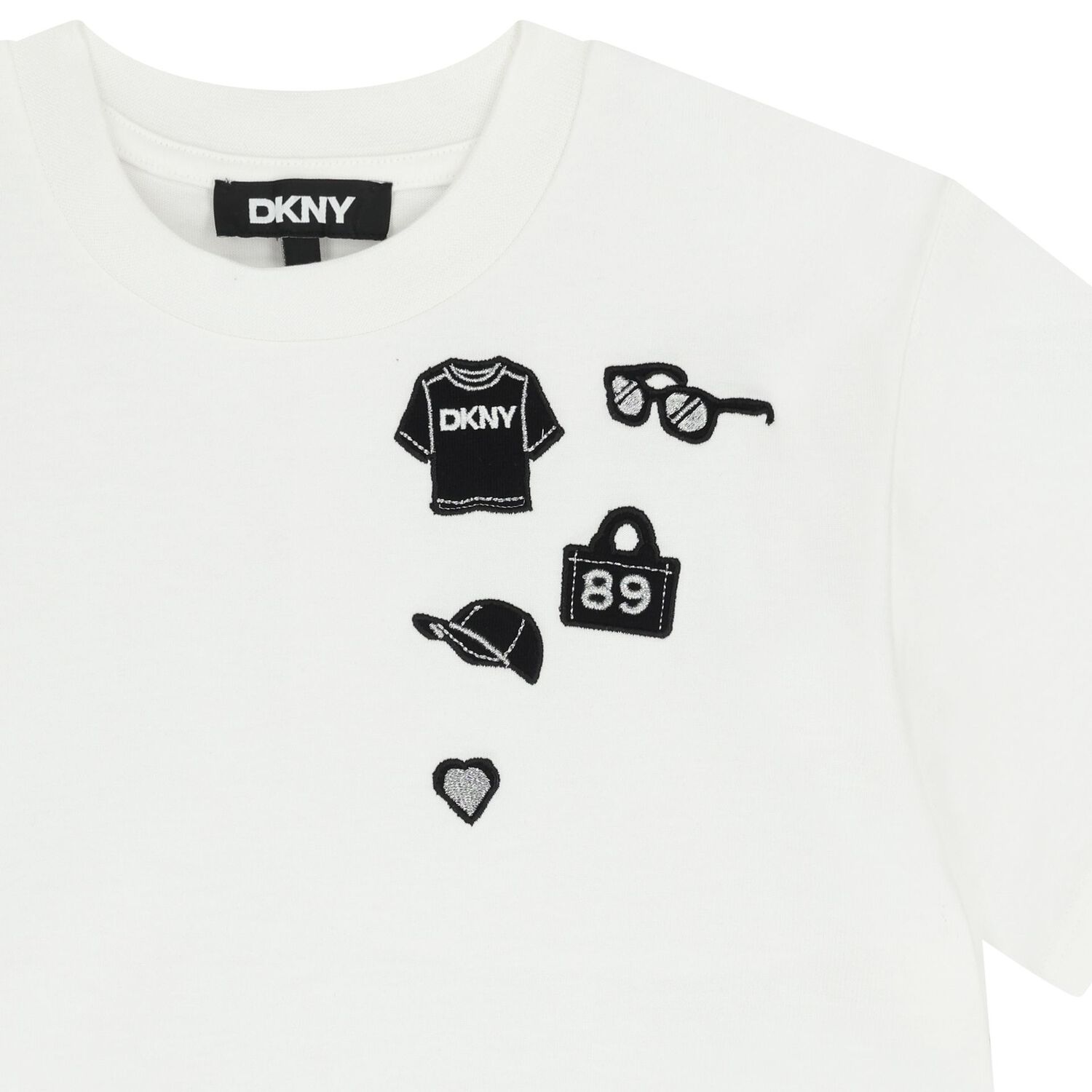 Girls Mini Me White Logo T-Shirt, 1, hi-res