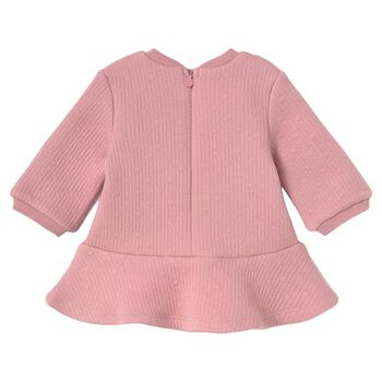 Baby Girls Pink Bunny Quilted Dress