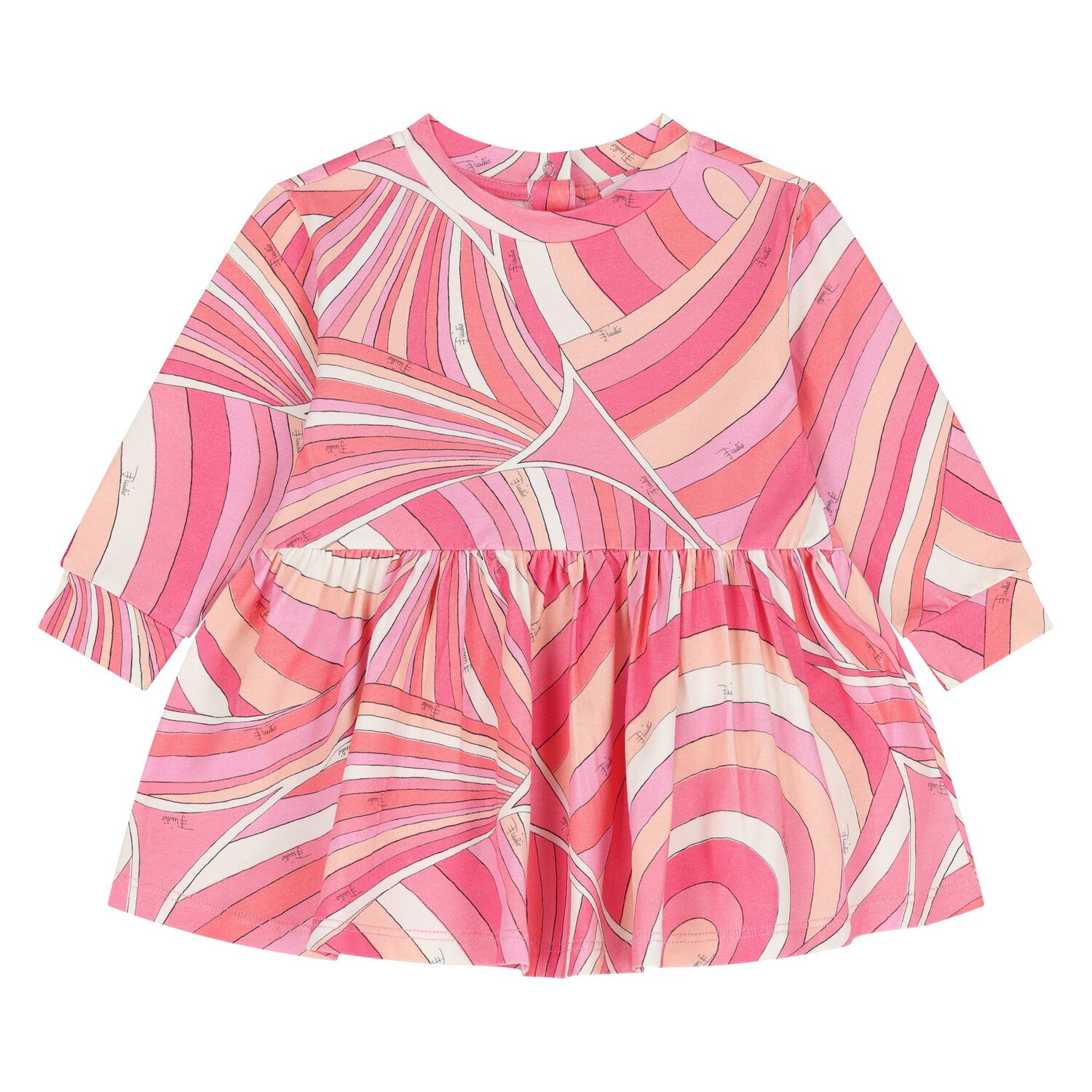 Pucci Younger Girls Pink & Ivory Iride Dress | Junior Couture