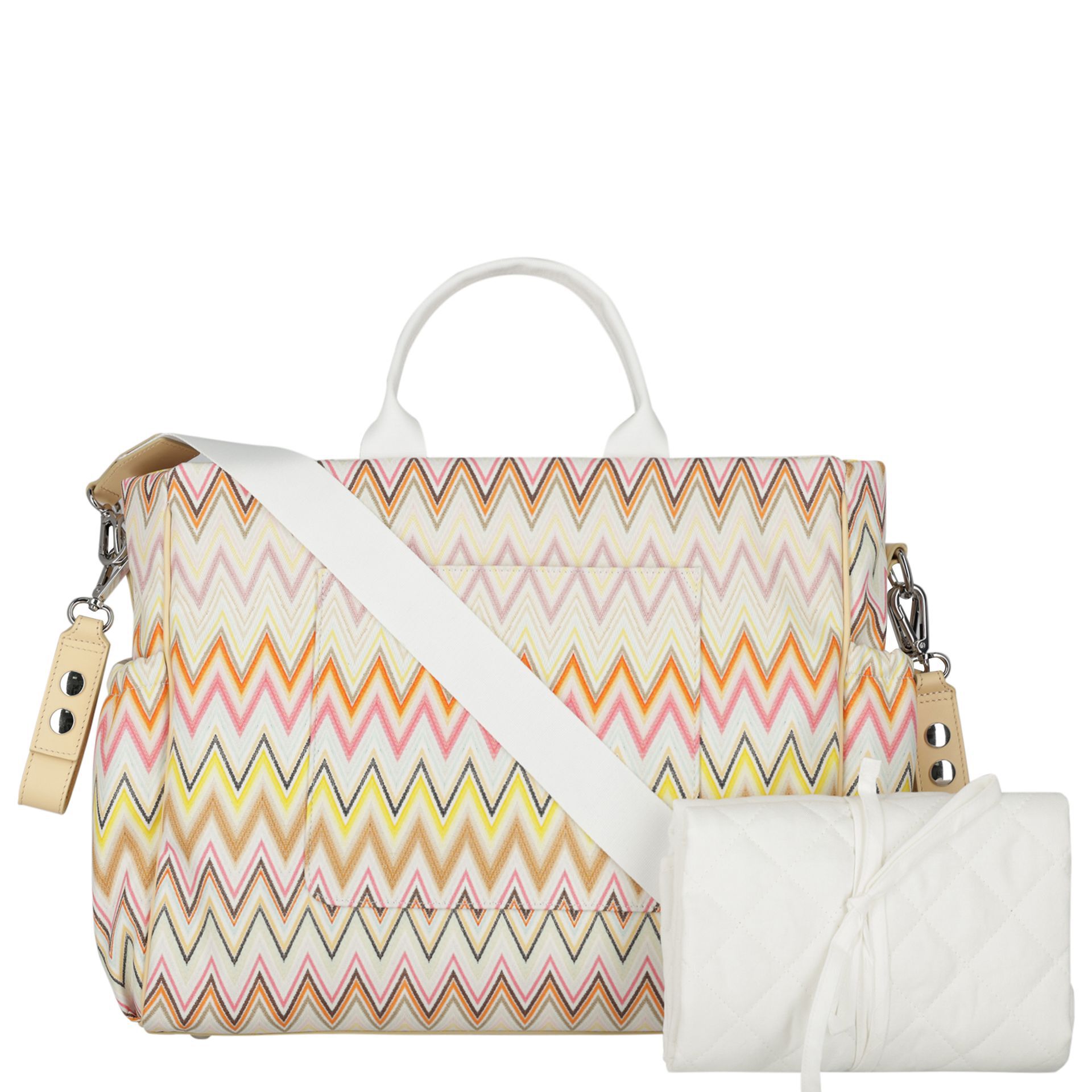 Missoni Kids Ivory & Yellow Zig Zag Baby Changing Bag