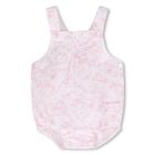 Baby Girls White & Pink Toile de Jouy Romper Set, 1, hi-res