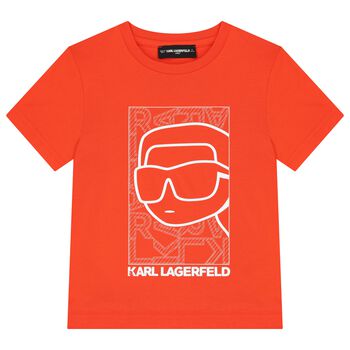 Boys Orange Ikonik Logo T-Shirt