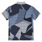 Boys Grey & Blue Logo Polo Shirt, 1, hi-res