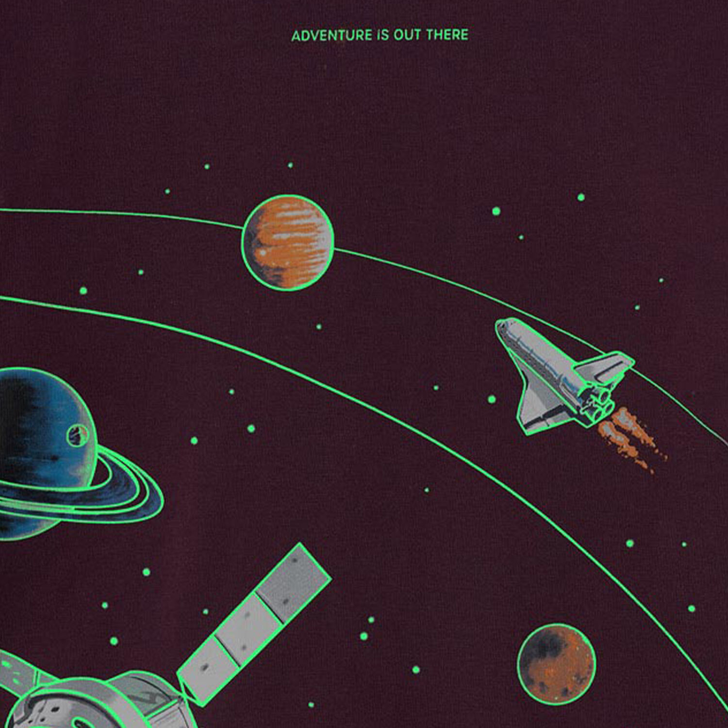 Boys Red Space Long Sleeve Top, 1, hi-res image number null