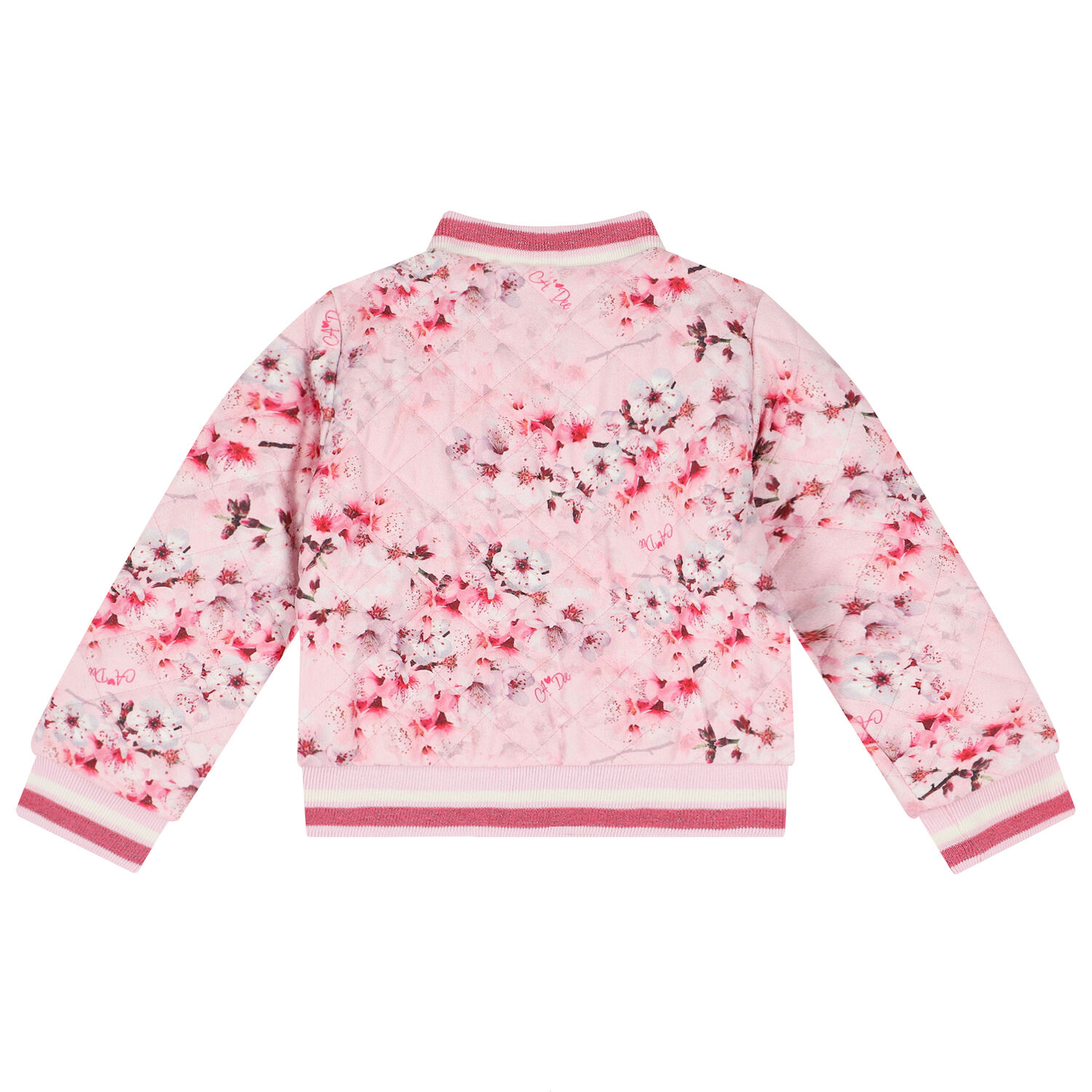 Girls Pink Floral Jacket, 1, hi-res image number null