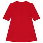 Girls Red Embellished Crepe Dress, 2, hi-res