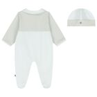 Baby Boys Blue & Gold Logo Babygrow Gift Set, 2, hi-res