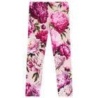 Girls Pink Peony Leggings, 1, hi-res