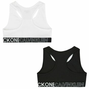 Girls Black & White Bra Tops (2-Pack)