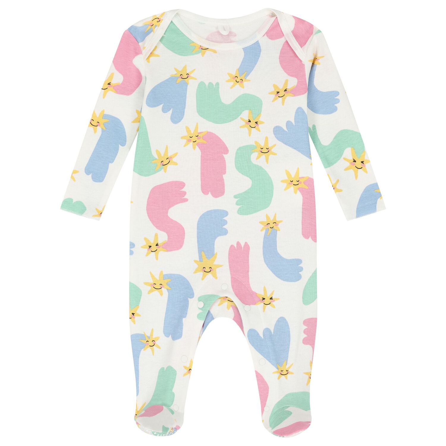 Baby Girls Ivory Shooting Stars Babygrow Gift Set, 1, hi-res
