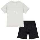 Boys Grey & Black Logo Star Wars Shorts Set, 1, hi-res