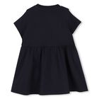 Younger Girls Navy Blue Tiger Logo Dress, 1, hi-res