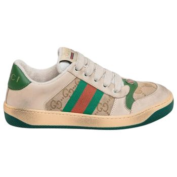 Beige & Green GG Supreme Trainers