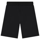 Boys Black Logo Shorts, 1, hi-res