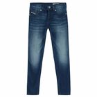 بنطلون جينز باللون الازرق للبنات, 1, hi-res