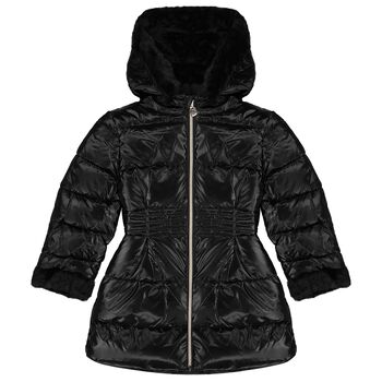 Girls Black Puffer Coat