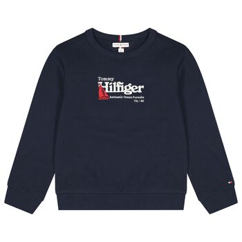 Boys Navy Blue Logo Sweatshirt