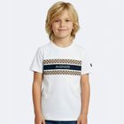Boys White Logo T-Shirt, 1, hi-res