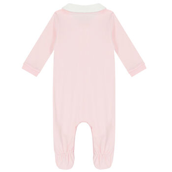 Baby Girls Pink Logo Babygrow
