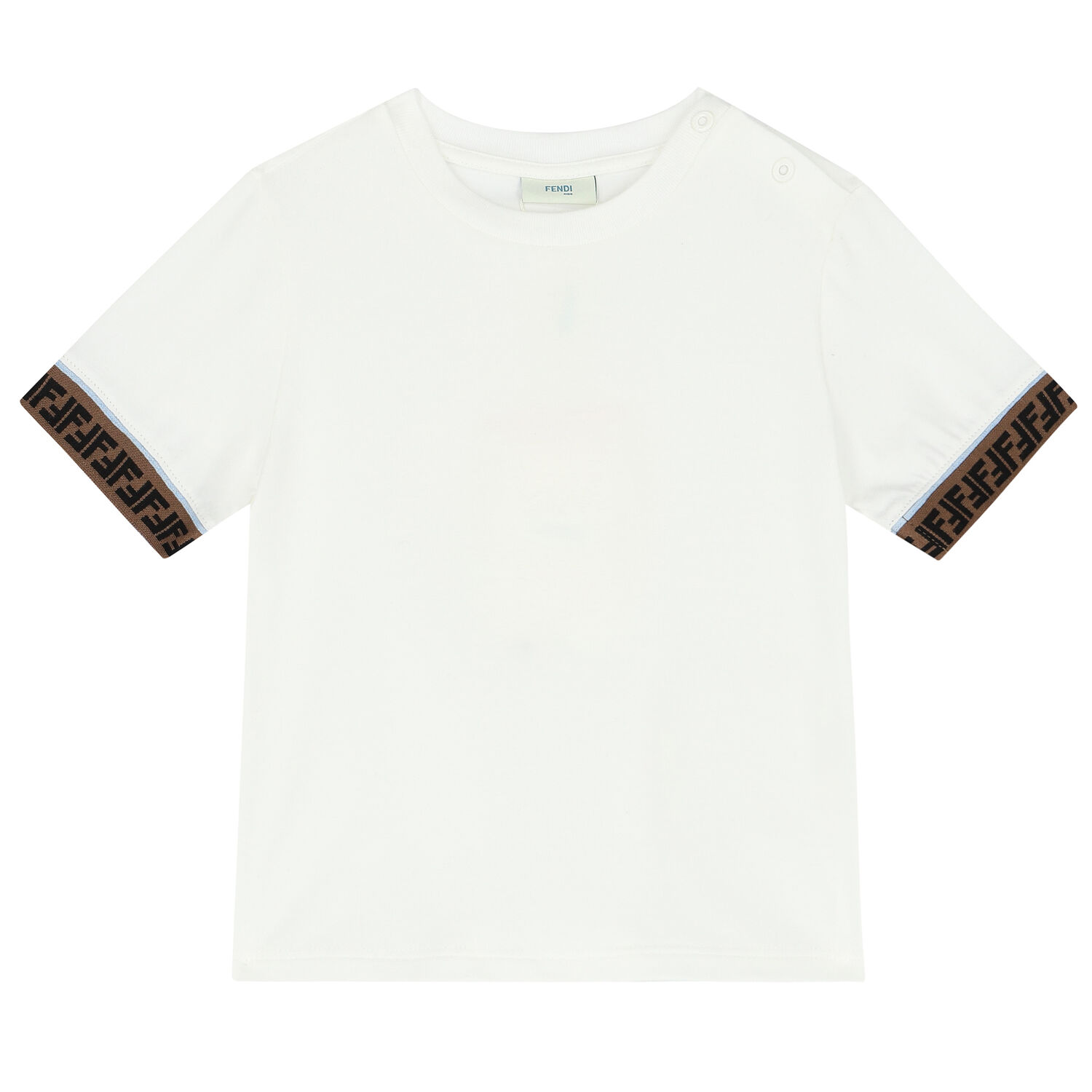 Fendi Baby Boys White Logo T-Shirt | Junior Couture USA