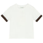 Baby Boys White Logo T-Shirt, 1, hi-res