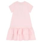 Girls Pink Butterflies Logo Dress, 3, hi-res