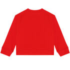 Girls Red Floral Sweatshirt, 1, hi-res