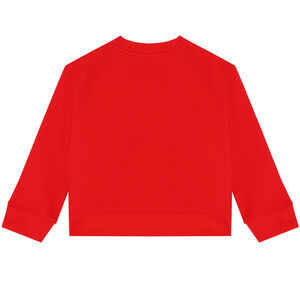 Girls Red Floral Sweatshirt