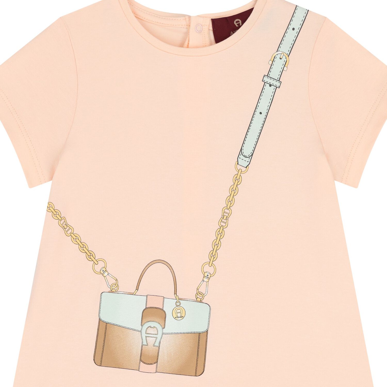 Younger Girls Pale Orange Crossbody Bag Dress, 3, hi-res
