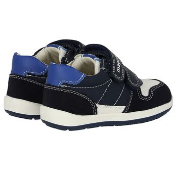 Baby Boys Navy Blue Logo Trainers