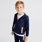 Boys Navy Hoodie Jacket, 1, hi-res