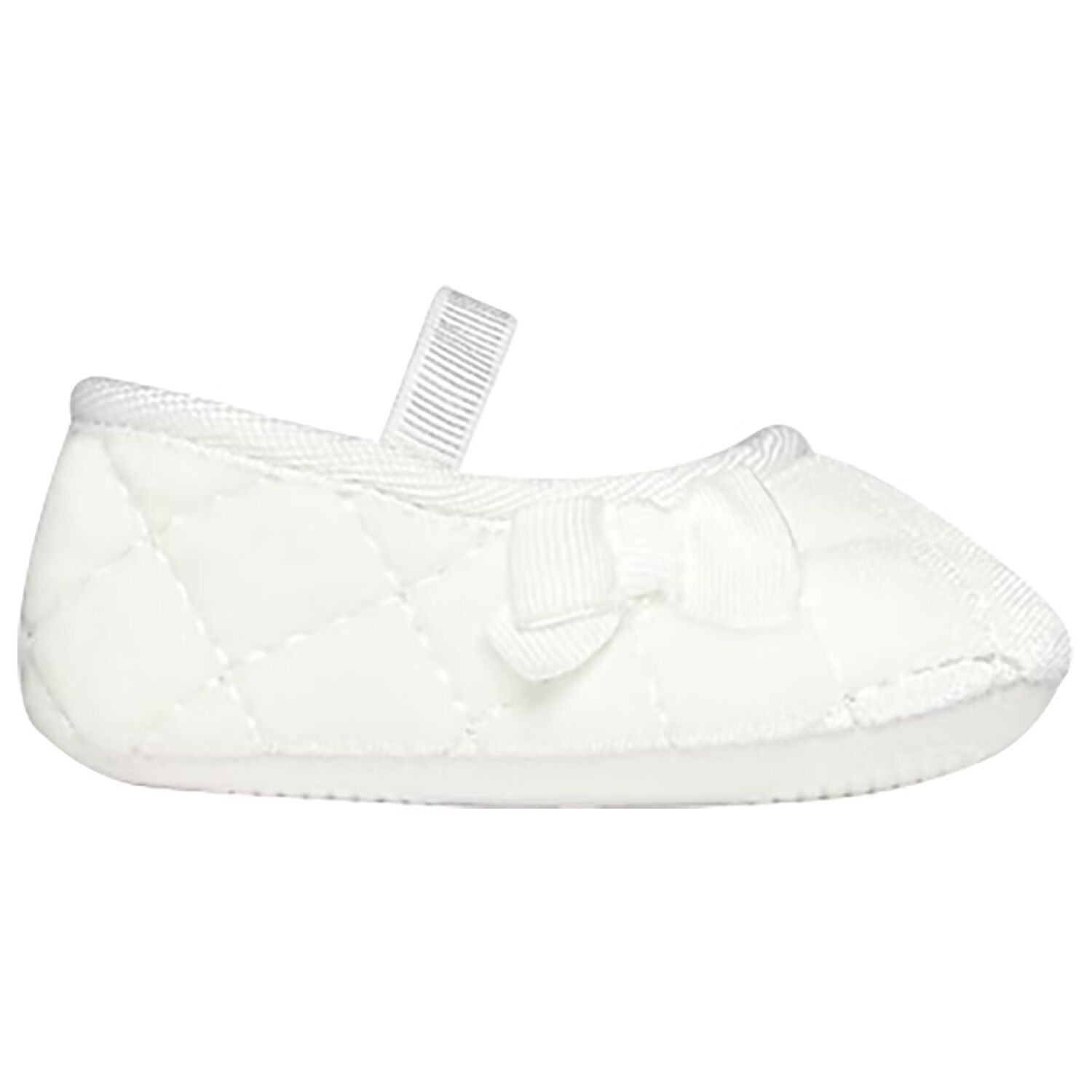 Baby Girls White Velvet Pre Walker Shoes, 1, hi-res