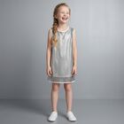 Girls Gold & White Logo Dress Set, 1, hi-res