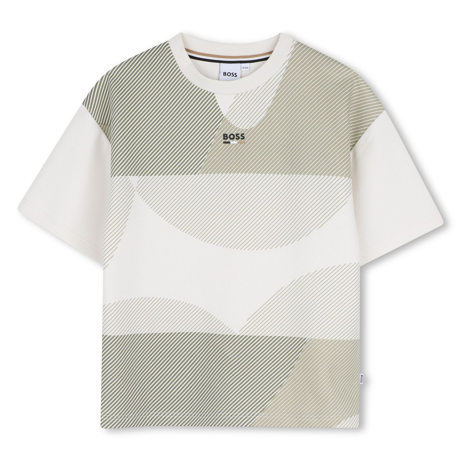 Boys Beige Logo T-Shirt, 2, hi-res
