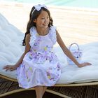 Girls Pink Ruffled Floral Dress, 1, hi-res