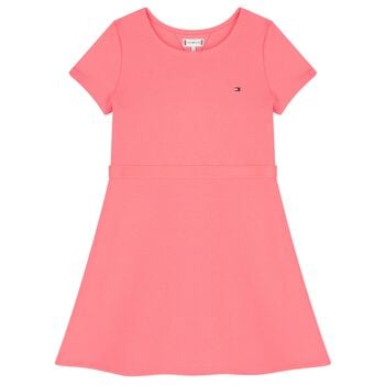 Girls Pink Logo Dress